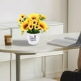 thumbnail image 6 of Hxlamzoo Artificial Sunflower Potted Plant with Plastic Vase - 20x20cm Realistic Home Decor for Indoor, Office, and Events, 6 of 6