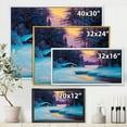 thumbnail image 4 of Designart 'Old Cabin In Winter Forest In Evening Glow II' Traditional Framed Canvas Wall Art Print, 4 of 5