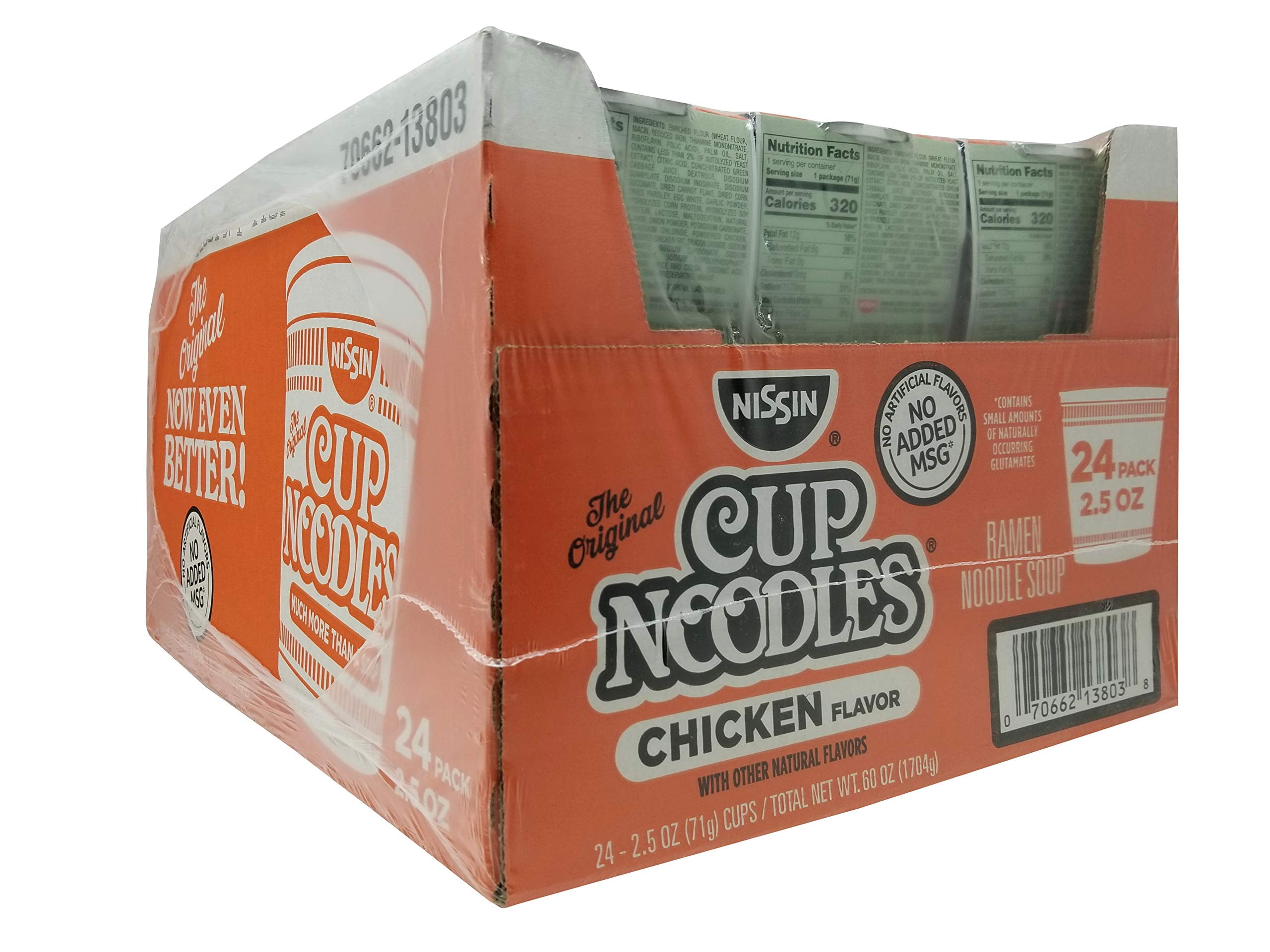 Nissin Cup Noodles, Chicken, 2.5 Oz Pack of 24