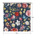 thumbnail image 5 of Waterproof Beautiful Colorful Floral Shower Curtain 72x72 Inch Boho Style Polyester Unique Shower Curtain for Bathroom Hotel Home Decor with 12 Plastic Hooks, 5 of 5