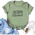 thumbnail image 1 of YourTops T-Shirt Femme Peut Contenir de l'Alcool (US 2TG, 2-Vert), 1 of 2