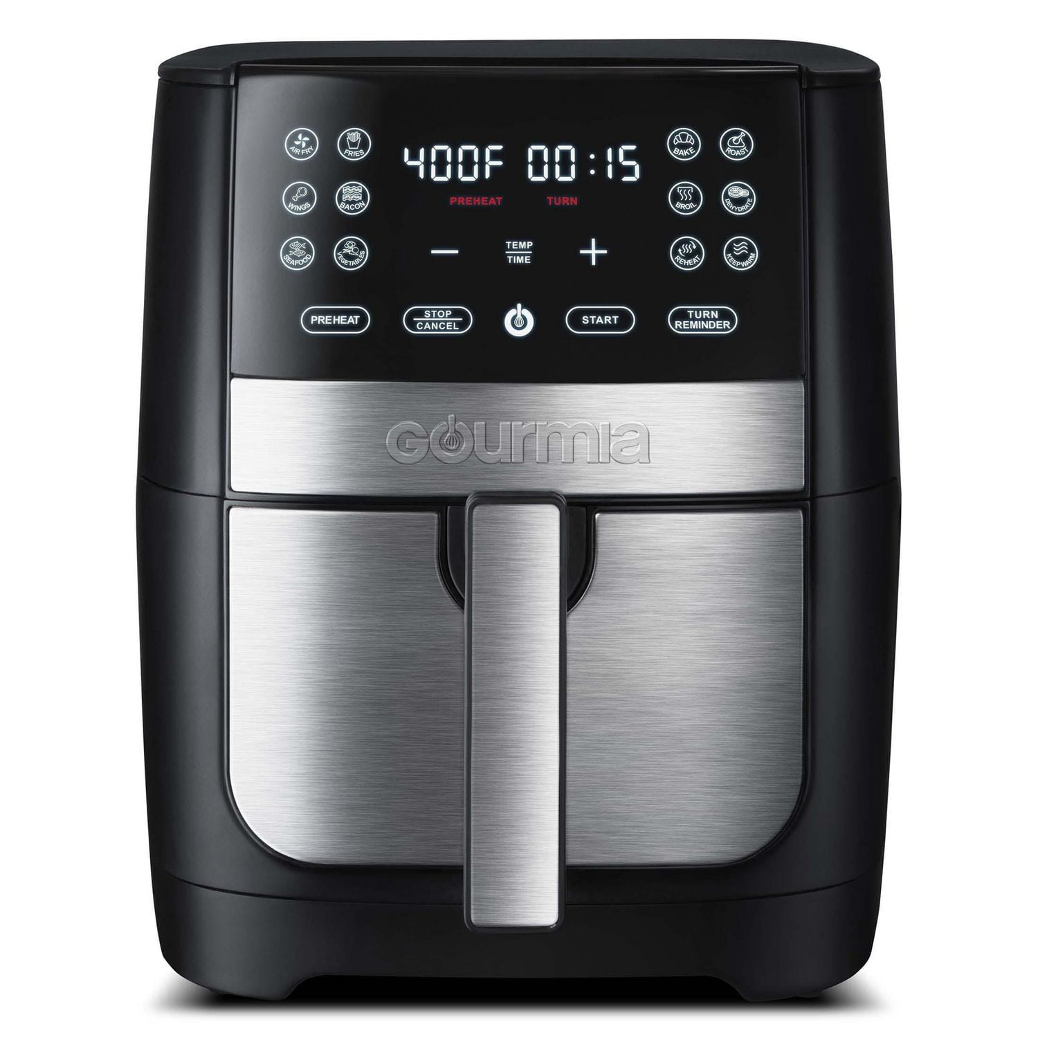 Gourmia 7.5 L / 8 Qt Digital Air Fryer with 12 Functions and