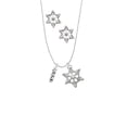 thumbnail image 2 of Delight Jewelry Army Silver tone Snowflake Charm Necklace and Stud Earrings, 2 of 4