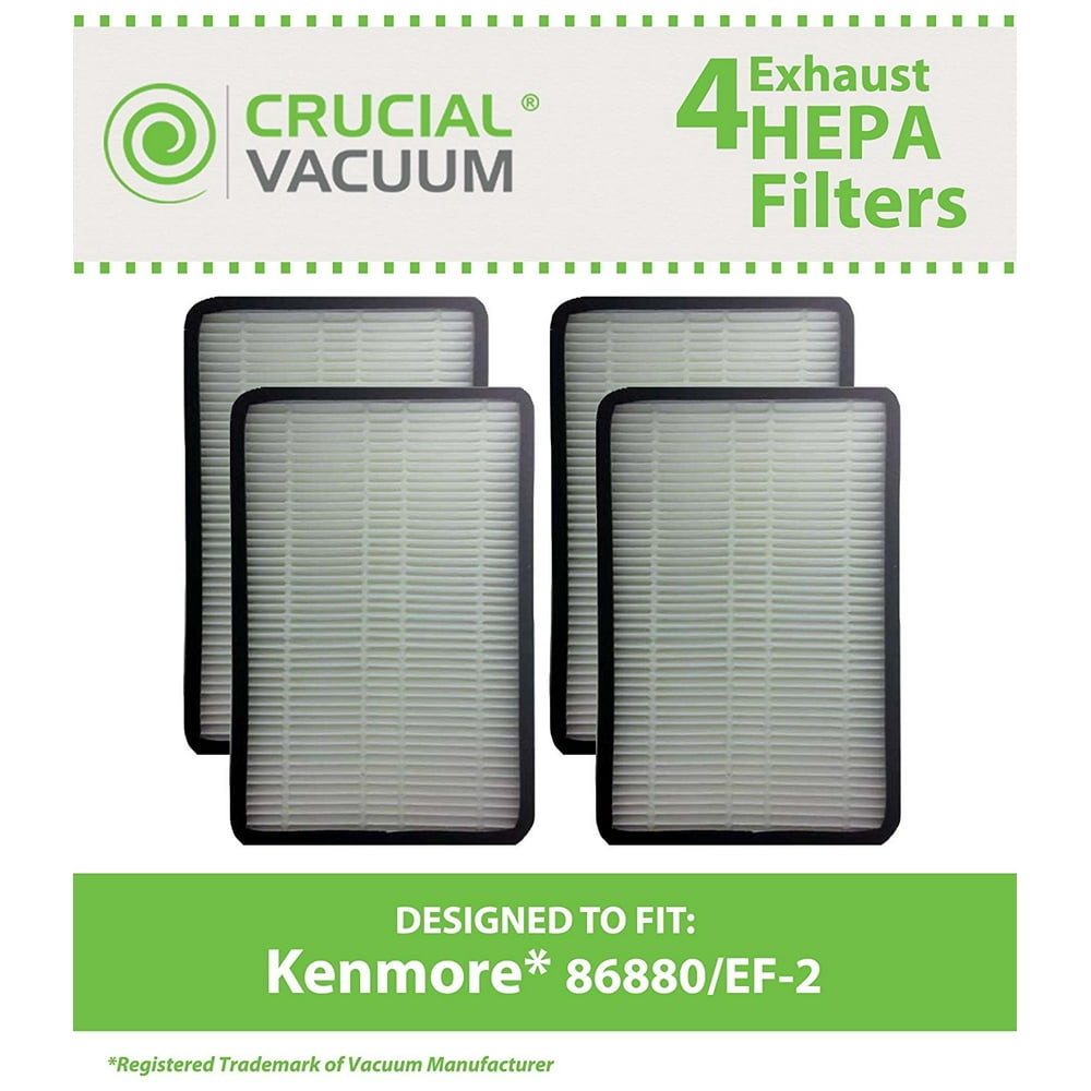 4 Style EF2 Exhaust HEPA Filters for Kenmore Progressive or Intuition