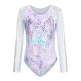 thumbnail image 2 of SILVERCELL Long Sleeve Shiny Gymnastics Leotards Sport Training Dancewear Ballet Leotards For Girls,5-12Y, 2 of 9