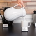 thumbnail image 3 of Winco Push Button Insulated Beverage Server with Swirl Design, 64-Ounce, White, 3 of 4