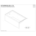 thumbnail image 4 of Kingston Brass KVTAP6032L221 60-Inch Acrylic Rectangular 3-Wall Alcove Tub Combo with Tub Door (Left Hand Drain) in White/Polished Chrome, 4 of 9