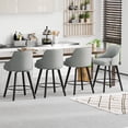 thumbnail image 5 of Zimtown Modern Swivel Barstools Set of 1, Padded Bar Chairs 26" for Dining Room, Kitchen Island, Bar, Ash Gray, 5 of 8
