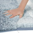 thumbnail image 3 of Unique Bargains Absorbent Bath Rug Non-Slip Plush Shaggy Bath Carpet Bath Mats Striped Blue Rectangle 20" x 32", 3 of 6