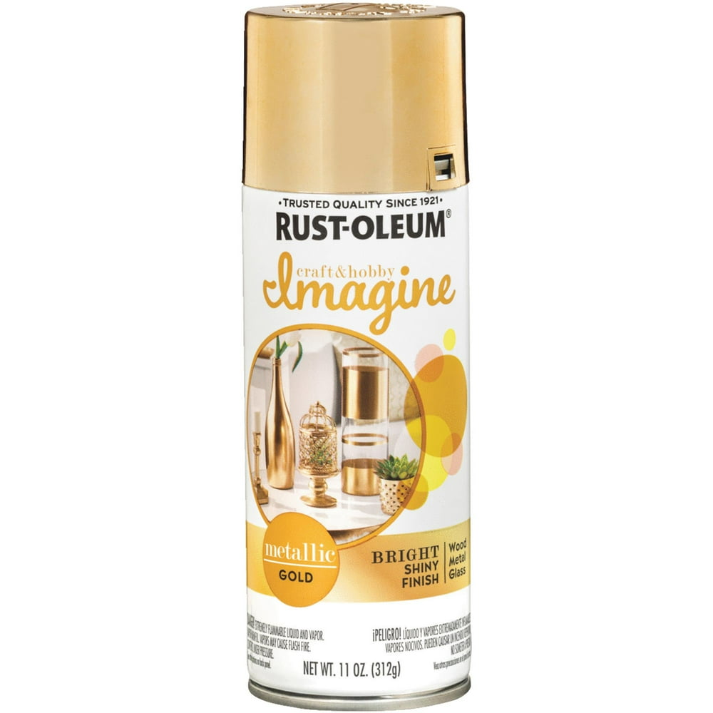 RUSTOLEUM 355100 Spray Paint, Metallic, Gold, 11 oz