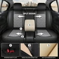 thumbnail image 7 of DIKSOAKR Full Set Seat Covers Fit for Ford Mustang Mach-E 2021-2024 2025 Faux Leather Car Seat Covers Waterproof Anti-Slip Automotive Seat Cushion(Black&Grey)-2 Rows 5 Seats, 7 of 7