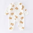 thumbnail image 2 of CAUYDY Girl Bodysuit for Newborn Baby Long Sleeve Romper for Boy Infant Sleepers 0 3 6 9 12 18 24 Months Fall Winter Preemie Pajamas Sizes 3-6 Months,Dark Purple, 2 of 4