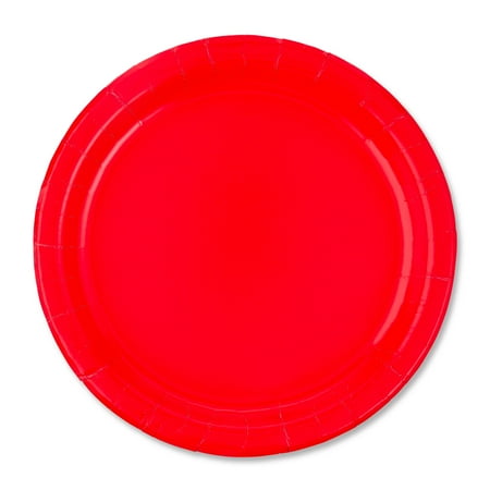 Disposable Paper Plates, 9", Red, 55 Count, by Way To Celebrate
