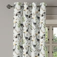 thumbnail image 3 of Ambesonne Bird Print Grommet Curtain, Vintage Wild Forest Art, 50"x63", Off White and Pale Blue Grey, 3 of 5