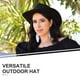 thumbnail image 3 of Hytrove Sombrero Vaquero Unisex Café De Fieltro Para Viajes Fiestas Y Uso Diario Con Protección Solar, 3 of 8