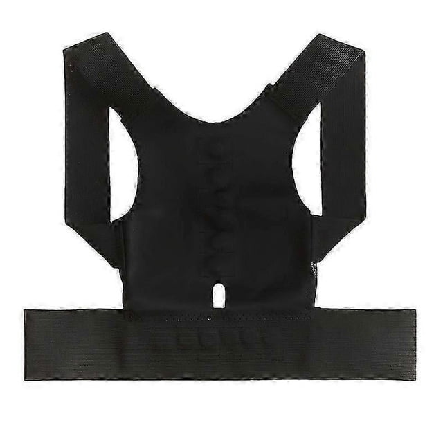Cinturón corrector de postura para espalda y hombros, terapia para mujeres y hombres, negro, S