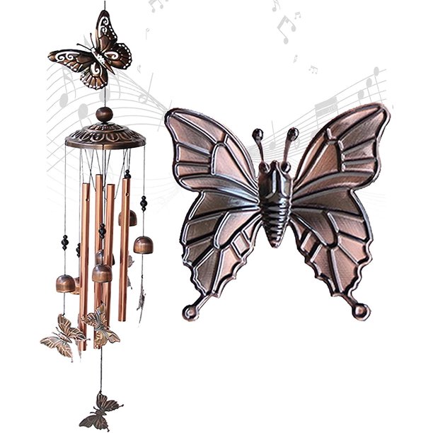 Campana de viento para exterior, patio, porche, jardín, patio trasero Campanas de viento conmemorativas de simpatía Gran regalo para decoración interior y exterior Campana de viento con tubos de