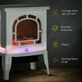 thumbnail image 5 of HOMCOM Freestanding Electric Fireplace Heater with Realistic Flame, 5 of 8