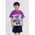thumbnail image 2 of Monster Jam Grave Digger Ottoman Ribbed T-Shirt and French Terry Shorts Outfit Set Toddler to Little Kid, 2 of 5