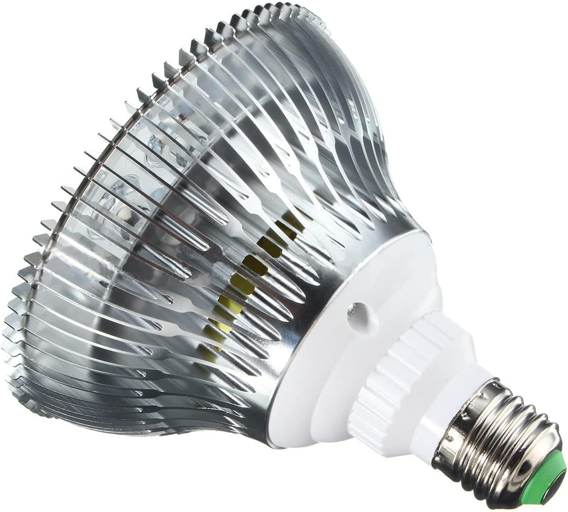 Elitzia Infrared Lamp Bulb 660nm Red and 850nm Near Infrared Bulb Accessory 24W White Colour AL Base E26 E27 Type Infrared Light Device ETPAR38 (White)