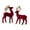Red, variant on CoudarTitie 2 Pieces Christmas Reindeer Statues Sculptures for Bookcase Cabinet Tabletop Red