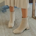 thumbnail image 4 of B91xZ Bottines à Plateforme pour Femmes Antidérapantes Imperméables Chaussures d'Extérieur Confortables Mode Chaussures de Randonnée pour Femmes, Beige 8, 4 of 5