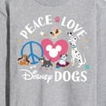 thumbnail image 3 of Disney Classics - Cats & Dogs - Peace Love Disney Dogs - Men's Long Sleeve T-Shirt, 3 of 5