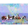 thumbnail image 4 of Stephen Chambers 14x12 Black Modern Wood Framed Wall Art Titled - Beach Horses 1, 4 of 6