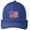 Patriotic Blue/White, variant on Patriotic Waving US Flag Patch USA Flag Trucker Mesh-Back Adult Hat Cap - Solid White