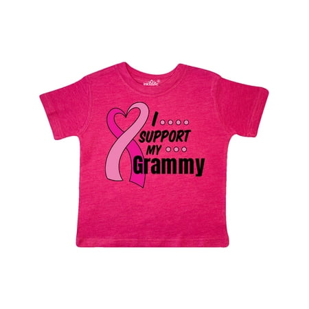 

Inktastic Breast Cancer Awareness I Support My Grammy with Pink Ribbon Gift Toddler Boy or Toddler Girl T-Shirt