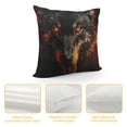 thumbnail image 4 of Orinice Wolf Gothic Style Graphic Decorative Cushion Throw Pillow Cover for Home Couch Living Room Bed Sofa 12x12in, 4 of 5