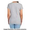 thumbnail image 3 of Playera Fruit Of The Loom para Mujer, Cuello Redondo Manga Corta Gris Jaspe Claro Talla  G, 3 of 4