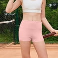 thumbnail image 2 of YOUYEDIAN Girls Athletic Shorts Kids High Waist Biker Dance Gymnastics Shorts Comfy Yoga Active Workout Volleyball Shorts (Light pink, 6-7 Years), 2 of 6