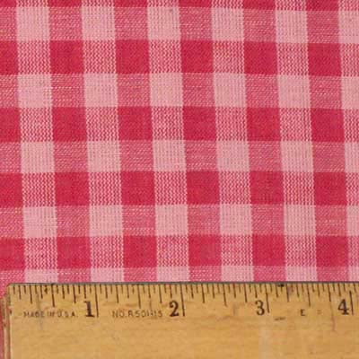 Strawberry Pink 5 Plaid Homespun Cotton Fabric Sold by the Yard - JCS Fabric