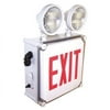 Nora Lighting NEX-710-LED-G Wet Location LED Exit Sign with Adjustable Heads, Battery Backup, Green