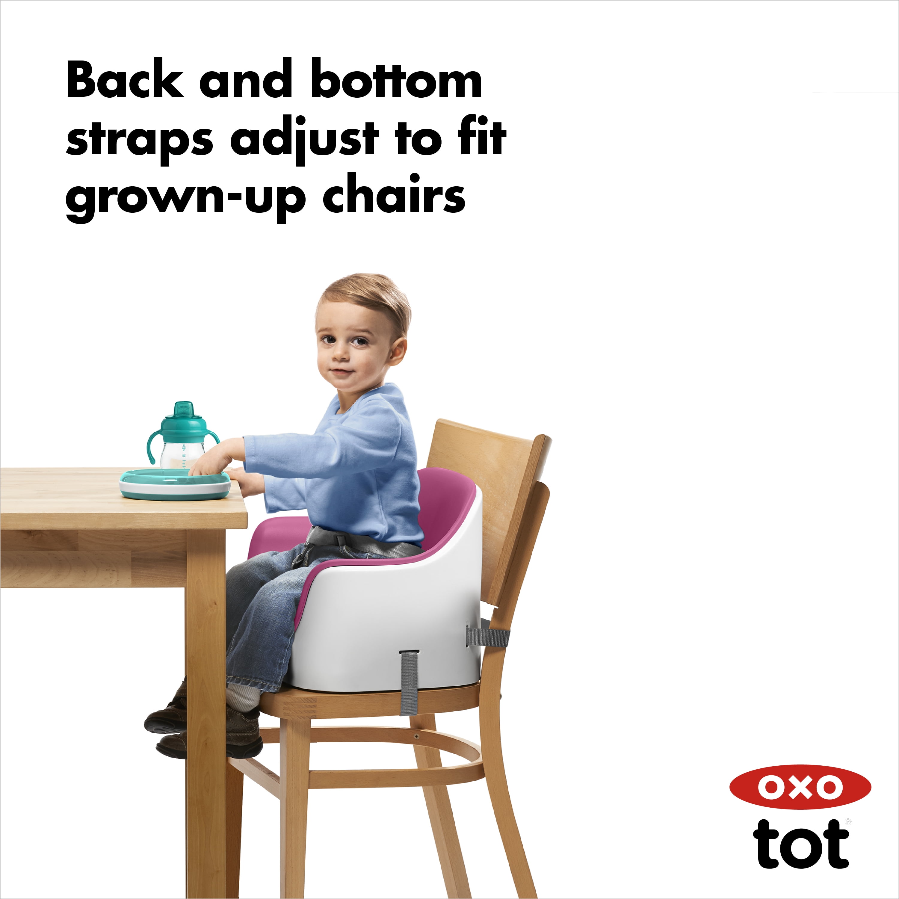 OXO Tot Toddler Nest Booster Seat With Removable Cushion - Pink