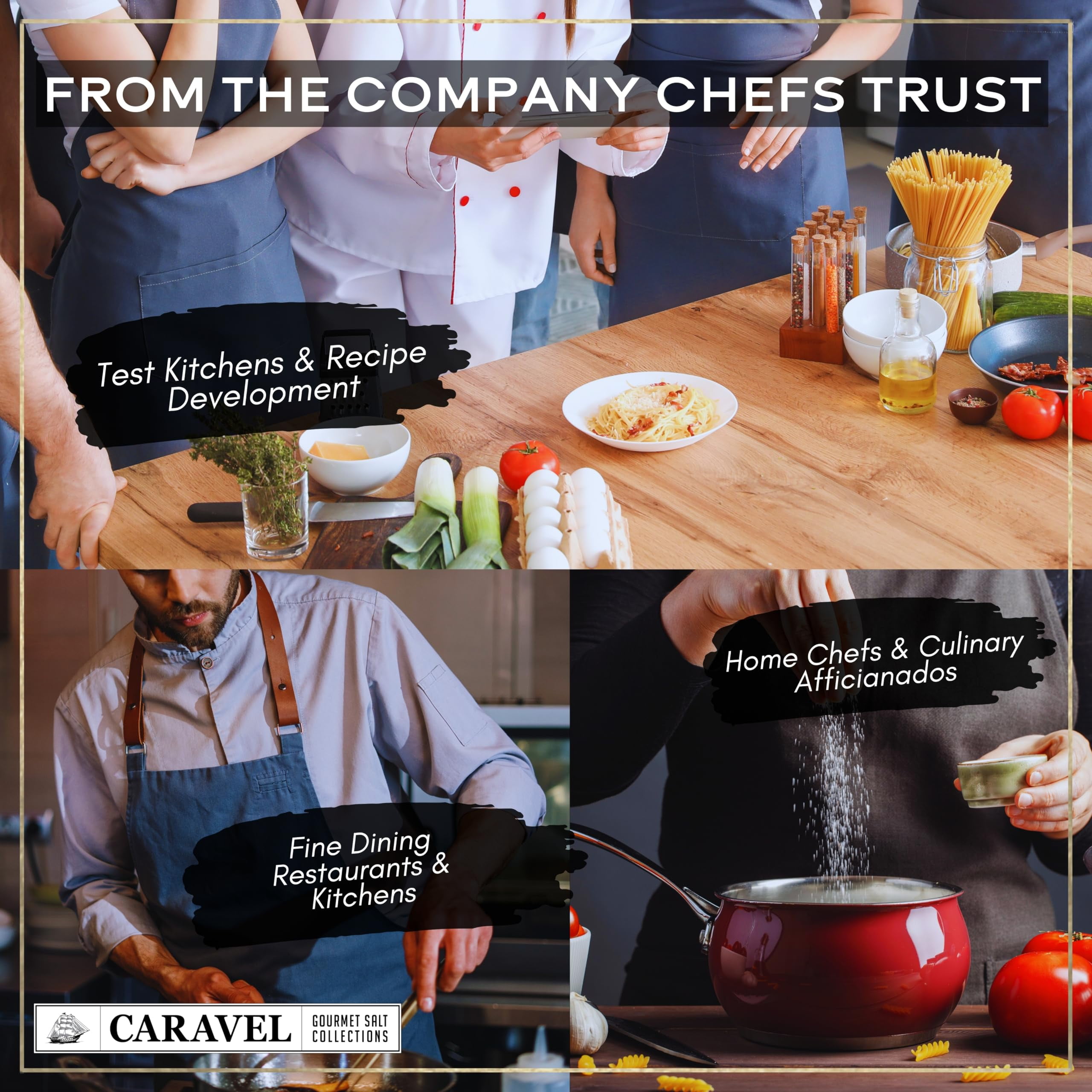 Caravel Gourmet Smoked Sea Salt Sampler, Gluten-Free, 3 oz, 6 Count