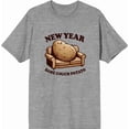 thumbnail image 3 of New Year Same Couch Potato Adult Green Crew Neck Short Sleeve Tee-XXL, 3 of 5