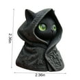 thumbnail image 3 of AKEGAMN Clearance! Mysterious Hooded Cat Figurine Gothic Style Statue For Home Decoration Mysterious Hooded Cat Figurine Gothic Style Statue For Home DecorationFeatures:Features a draped in, 3 of 8