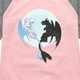 thumbnail image 3 of How to Train Your Dragon - Night And Light Moon - Toddler & Youth Girls Raglan Graphic T-Shirt, 3 of 4