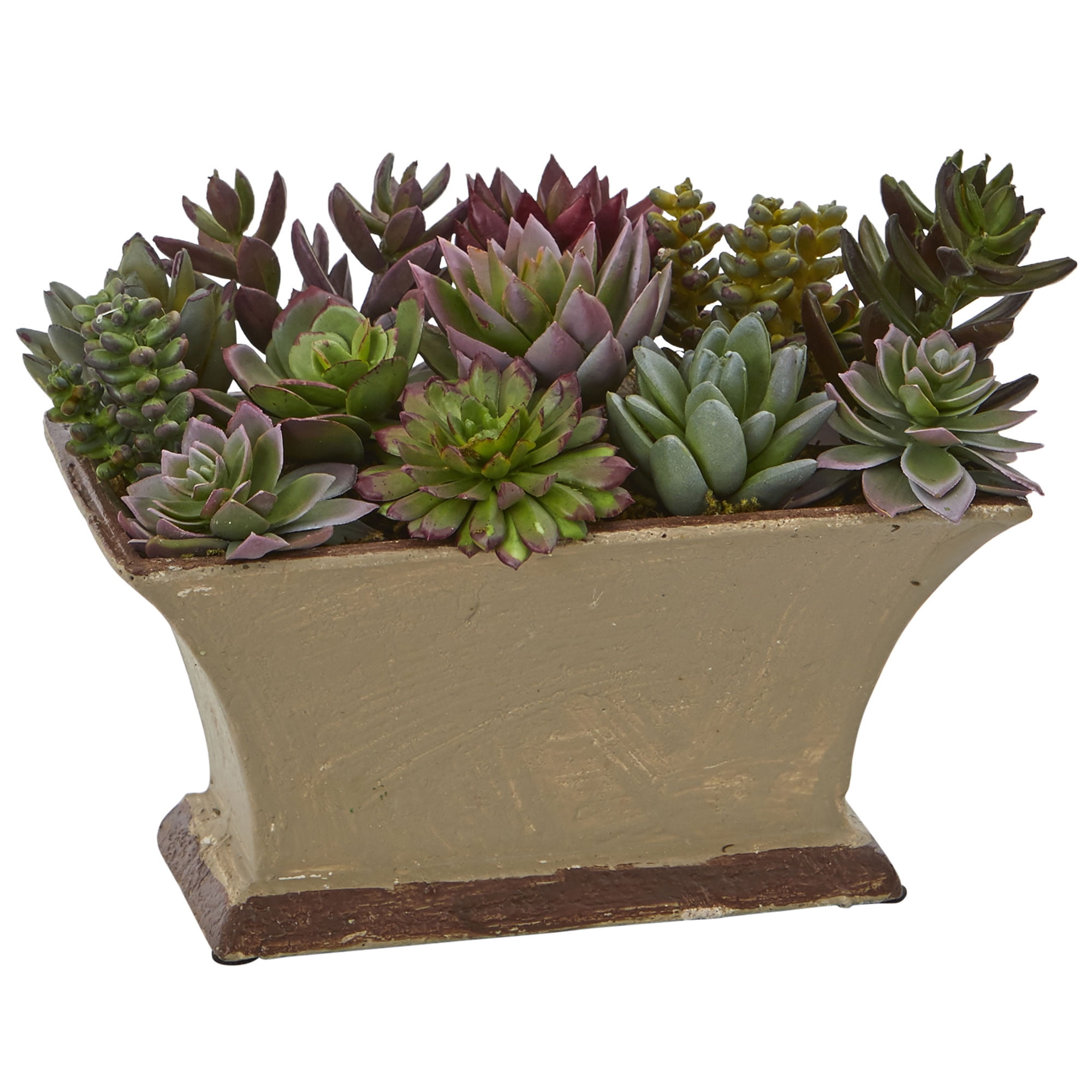 Nearly Natural 6.5in. Mixed Succulent Artificial Plant in
