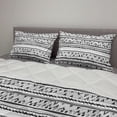 thumbnail image 2 of Tribal Comforter & Sham Bedding Set, Prehistoric Aztec with Circles Triangles Tribal Folk Pattern, 3 pcs Duvet Set Microfiber Filling Quilt, 5 Sizes, Charcoal Grey White, by Ambesonne, 2 of 4