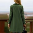 thumbnail image 5 of Coats for Women Single Breasted Trench Coat Fashion A-Line Fall Winter Jackets, Business Casual Style for Long Sleeve Outerwear,Dark Green,XL, 5 of 5