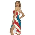thumbnail image 2 of American Statue Of Liberty Printed Cross Back Cami Dress, American Flag Fashion Summer Maxi Sexy Casual Dress For Women. Gifts For Us Independence Day, 4Th Of July, 2 of 4