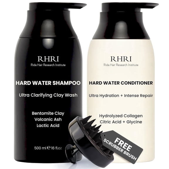 Hard Water Shampoo & Conditioner Set | Hydrating Hair Treatment for Shine & Manageability