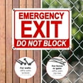 thumbnail image 4 of Emergency Exit, Do Not Block Sign,, 4 of 5