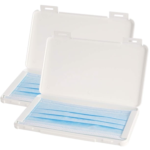 Soporte para mascarillas Mascarillas Estuche de plástico Bolsa de almacenamiento Contenedores de almacenamiento de mascarillas portátiles para prevención de la contaminación de mascarillas (