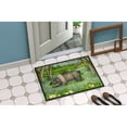 thumbnail image 2 of Pig In Bluebells by Debbie Cook Door Mat, 2 of 4