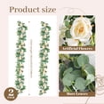 thumbnail image 2 of 2 Pack Artificial Eucalyptus Leaves Camellia Flower Garland Greenery for Wedding Table, Backdrope, Party Centerpiece Room Decor (Champagne), 2 of 5