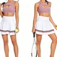 thumbnail image 4 of Womens Tennis Athletic Skirts Summer Pleated High Waisted Inner Pockets Skorts Stretchy Tummy Control Workout Outfits, 4 of 5